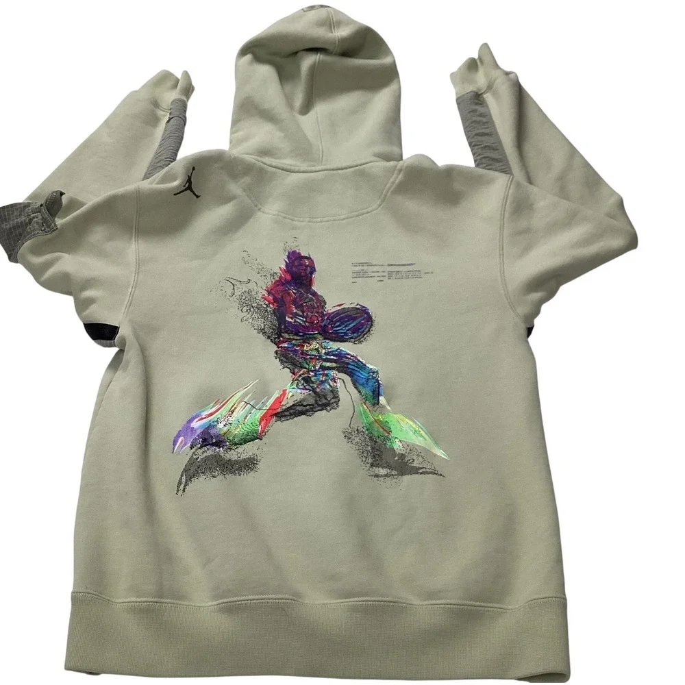 Jordan 23ENGINEERED Lightweight Tech Fleece Hoodie Pullover Light Green Size‎ S